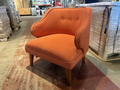 Vibrant Orange MCM Style Lounge Chair