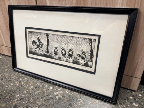 "Pssst, Girls…Girls…" Signed & Numbered Collagraph by M. Mcdowell