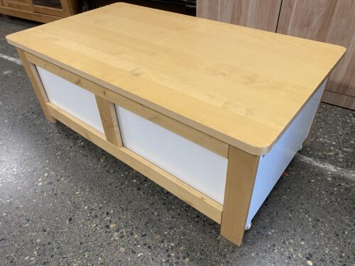 IKEA Bankesta Storage Coffee Table w/ 2 White Drawers
