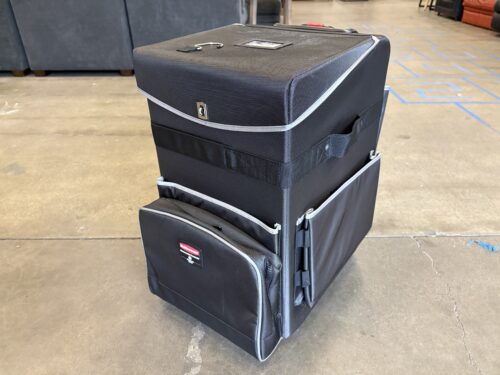 RUBBERMAID Large Size Executive Series Housekeeping Quick Cart in Dark Grey