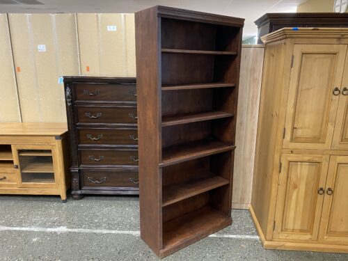 Dark Red Shaker 6-Shelf Bookcase