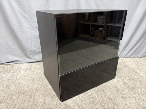 IKEA Besta Custom Black High Gloss Storage Cabinet