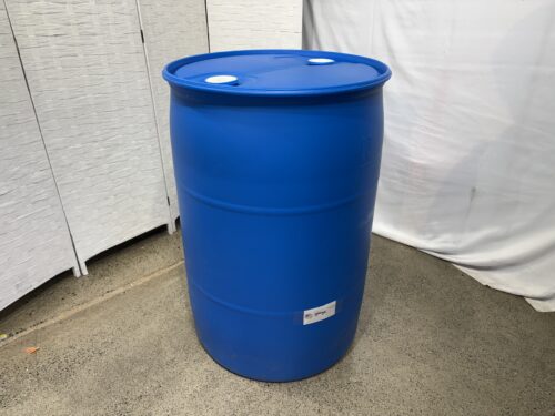 GREIF Blue 55-Gallon Tight-Head Plastic Barrel
