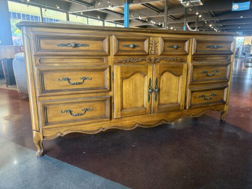 DIXIE French Provincial Style Dresser with Floral Carvings