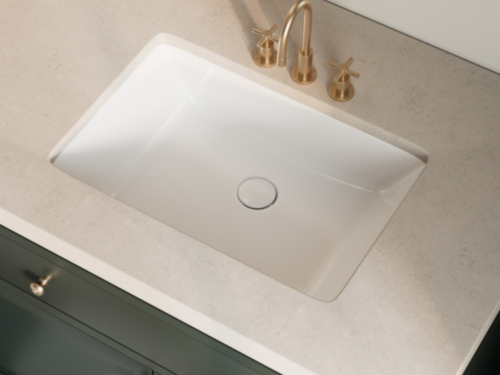 NEW! LOS FLEXI Rectangular Undermount Bathroom Sink With Round Overflow 24″L X 16″W