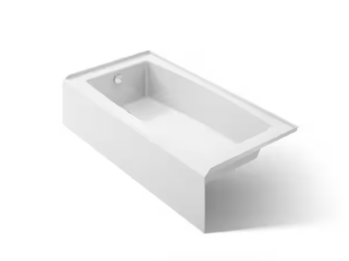 NEW! DELTA  Classic 500 60 in. x 32 in. Alcove Deep Soaking Bathtub with Left Drain in High Gloss White