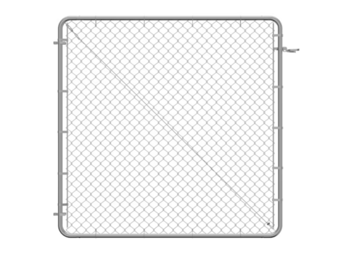 NEW! FIT-RIGHT 6-ft H x 6-ft W 0.39 -Gauge Galvanized Adjustable Metal End Weave Walk-thru Chain Link Fence Gate Kit
