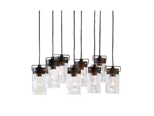 NEW! ALLEN + ROTH Valleymede 8-Light Chandelier with Aged Bronze Finish