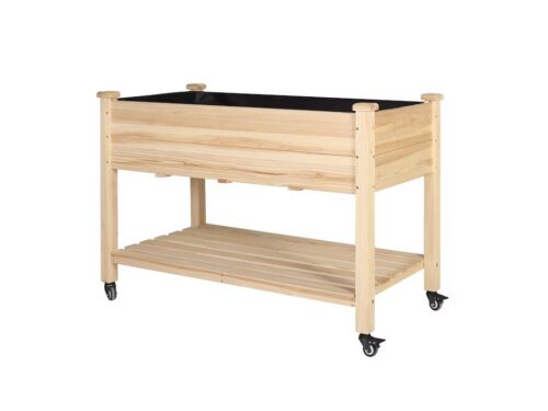 NEW! VEIKOUS Elevated Natural Wood Cedar Raised Garden Bed