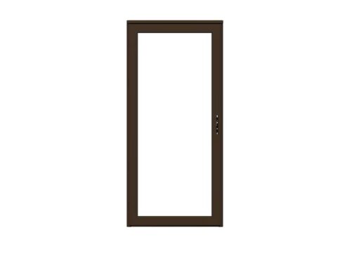 NEW! LARSON  Platinum Full Glass Left Hinge Low-E Storm Door with Interchangeable Screen in Woodland 32"W x 80"H