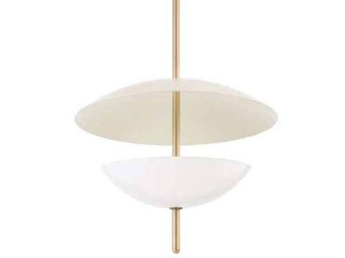 NEW! TROY LIGHTING Dion 3 - Light Pendant in Patina Brass Opal Shade in Patina Brass