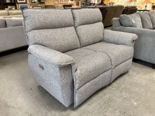 LA-Z-BOY Light Grey Power Reclining Loveseat (AS IS)