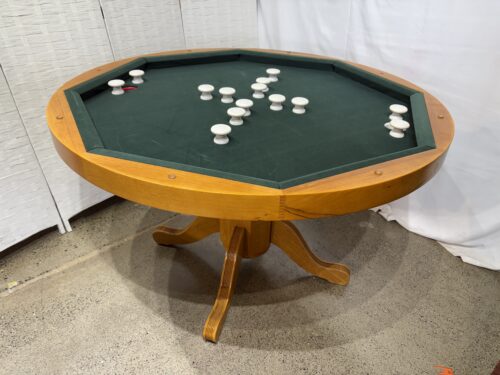 Bumper Pool Pedestal Game Table