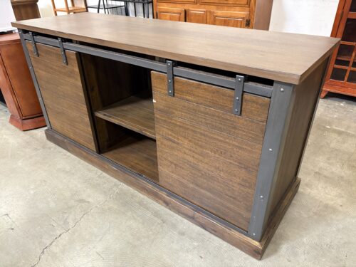 COST PLUS Farmhouse Style Media Cabinet with Barn Door