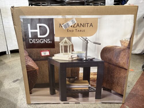 NEW! HD DESIGNS Manzanita End Table in Grey