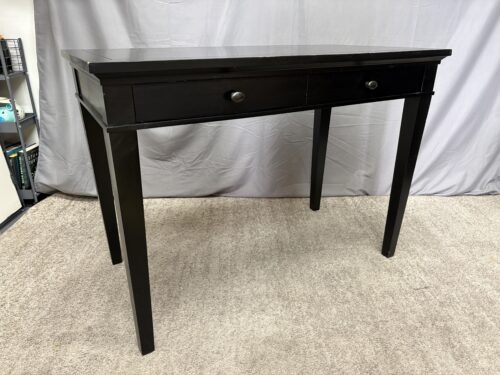 CRATE & BARREL Black Transitional Single Drawer Writing Desk