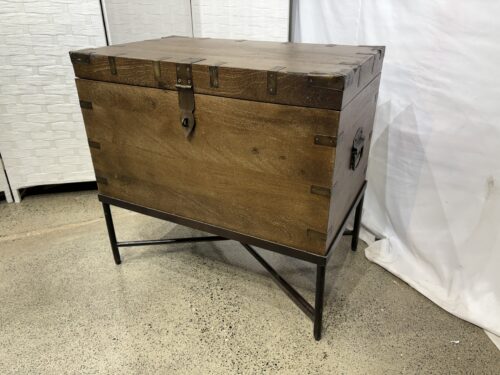POTTERY BARN Timor Side Trunk with Metal Hardware