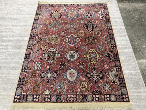 KARASTAN Williamsburg Kernan Vase Collection 6x4 #557 100% Wool Vintage Area Rug