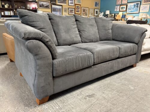 SHASTA Dark Grey Padded Arm 3-Seat Sofa