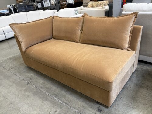 JOYBIRD Wilder Single Arm Sleeper Loveseat in Banks Nutmeg