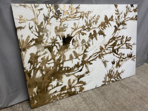 Z-GILLERY "Family Tree Gold Canvas Print by Liz Jardine