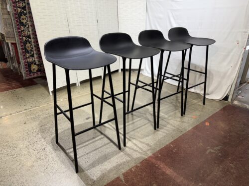NORMANN COPENHAGEN Form Barstool in Black (Set of 4)