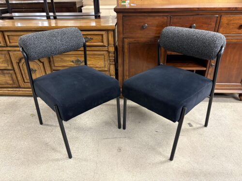 TOV FURNITURE Jolene Black Velvet Dining Chair (Set of 2)