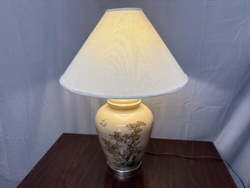 Vintage Chinoiserie Ginger Jar Table Lamp