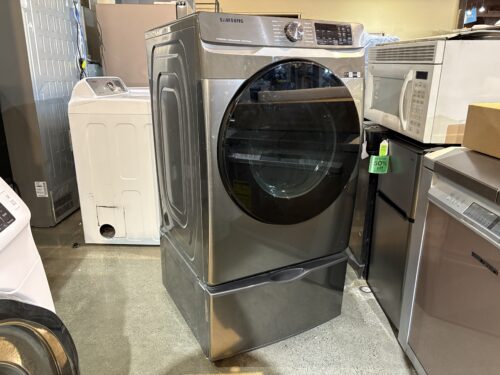 SAMSUNG Black 7.5 Cu. Ft. Smart Front-Load Gas Dryer Model #DVG45B6300P
