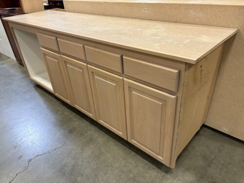 Large Oak 2 Bay Kitchen Cabinet