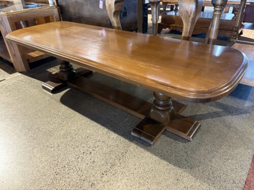 MERSMAN Vintage Spanish Style Trestle Coffee Table