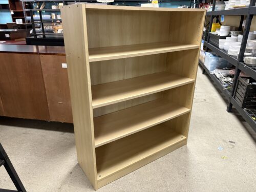 Blonde 4-Shelf Minimalist Bookcase