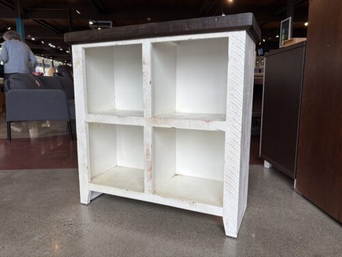 Rustic Two Tone Four Cuby Shelf
