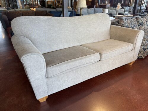 Light Grey Sofa with Bowed Back