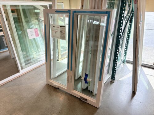 NEW! MILGARD Tuscany V400 H 54.625" W 45.625" Double Casement Vinyl Window