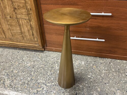 RESTORATION HARDWARE Gio Burnished Brass Round Side Table