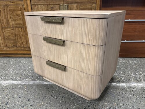 RESTORATION HARDWARE Ciro Greige Oak Closed Nightstand