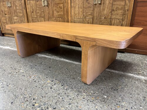 RESTORATION HARDWARE Santiago Blonde Walnut Rectangular Coffee Table