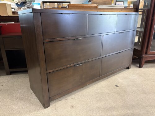 HOME MERIDIAN Tribecca Espresso 7-Drawer Low Dresser