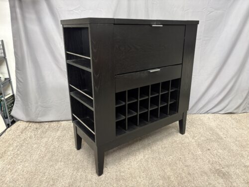 CRATE & BARREL Parker Black Spirits Cabinet