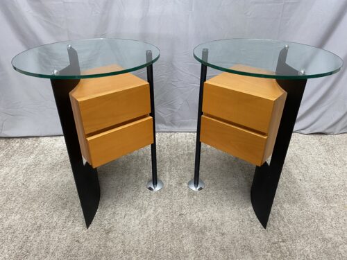 Vintage Leolux Post Modern Nightstands (Set of 2)