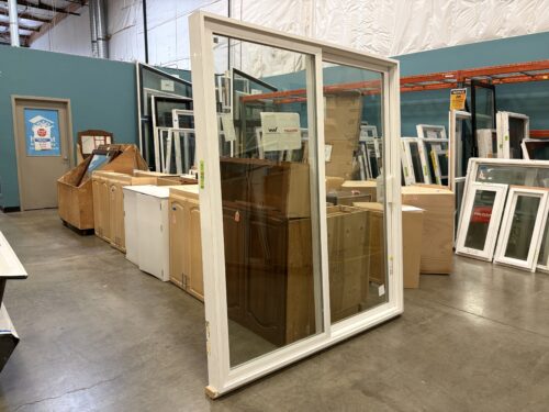NEW! MILGARD Window Nation 80x70 White Vinyl Sliding Glass Door