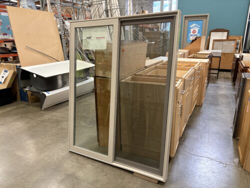 NEW! MILGARD Window Nation 47x59 Taupe Vinyl Sliding Window