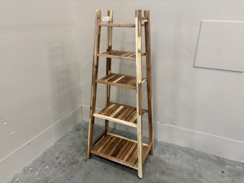 IKEA Storedamm Acacia 5 Tier Tapered Etagere Bookcase