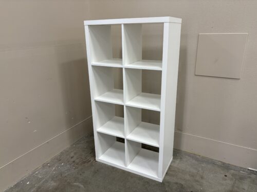 White 8 Shelf Cube Organizer Bookcase