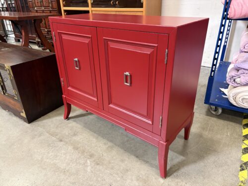 HOME MERIDIAN 2 Door Accent Chest with Silver Drop Pulls in Habenaro