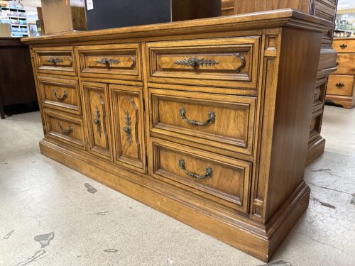 DIXIE Nutmeg Italian Neoclassical 9-Drawer Low Dresser