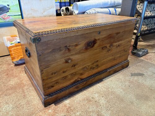 Vintage Rustic Knotty Pine Blanket Chest