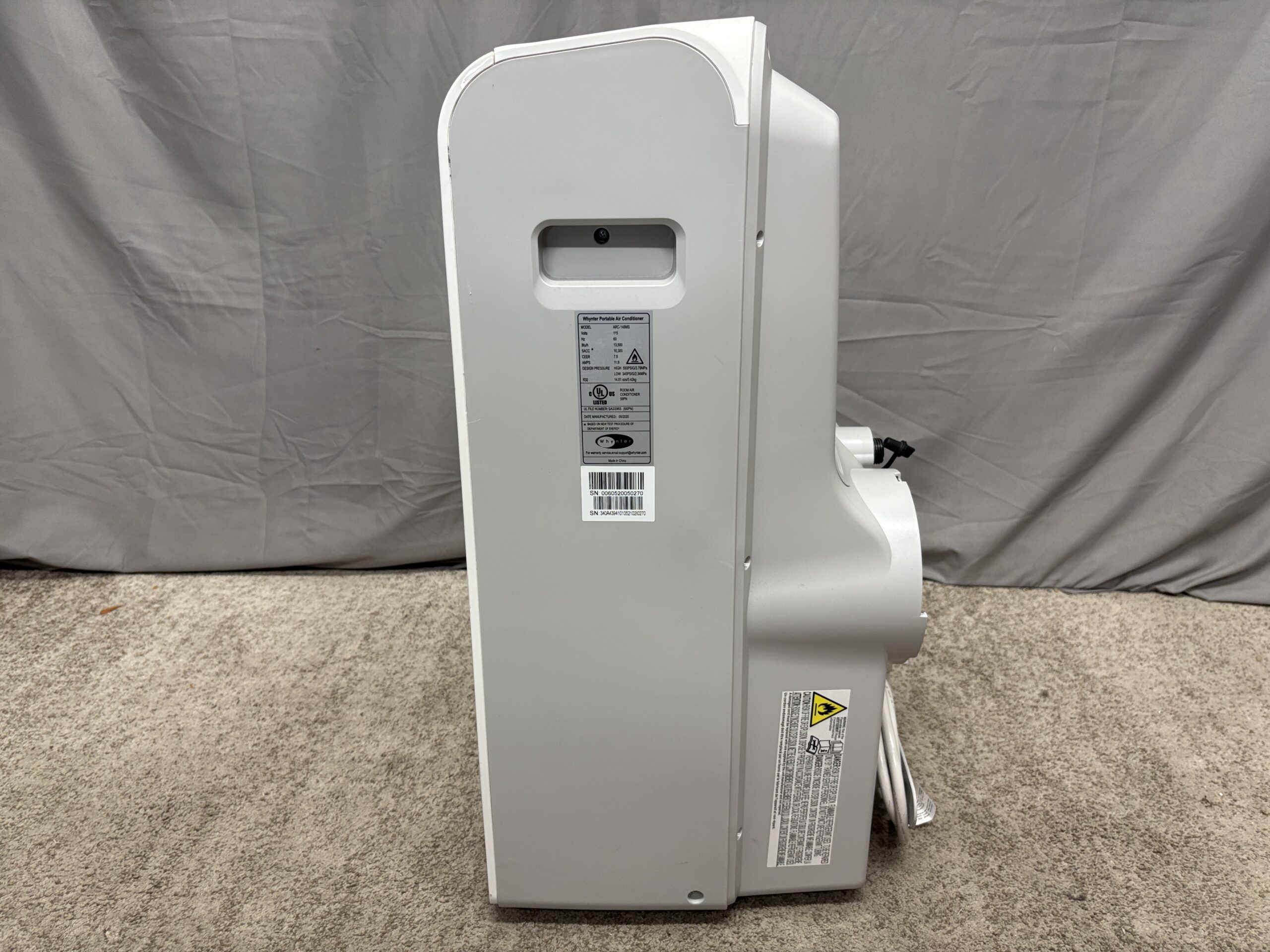 WHYNTER 14000 BTU Portable Air Conditioner Model # ARC-148MS