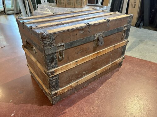 Vintage Wood and Metal Steamer Trunk
